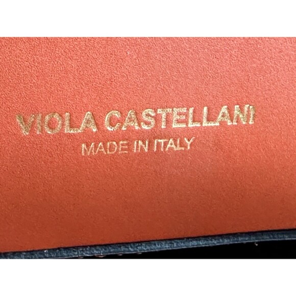 NWT Viola Castellani Papaya Orange Leather‎ Handbag Purse Backpack Convertible main image 8